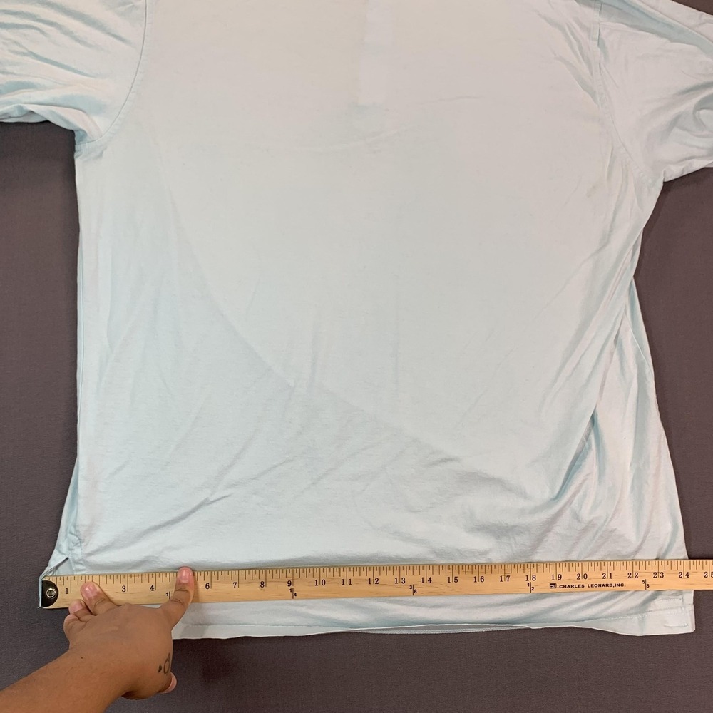 Peter Millar Polo Shirt Mens XL Blue Solid Cotton Jersey Golf Short SLV - Picture 14 of 15